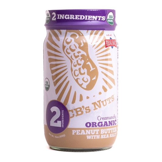 CB'S PEANUT BUTTER, CREAMUNCHY, + SALT, ORGANIC, 16 OZ