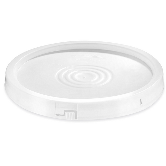 BUCKET/PAIL STANDARD LID, FITS 3.5,5, 6 & 7 GALLON, FOOD GRADE, HDPE, WHITE
